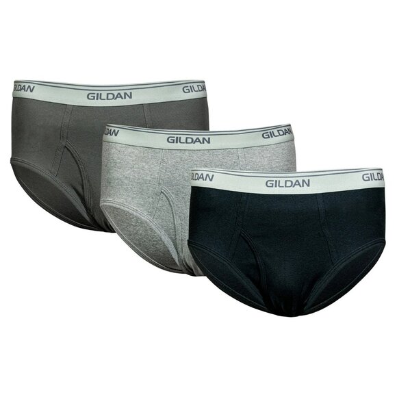 NWT Gildan Men’s Cotton Mid-Rise Briefs 3-Pack – Moisture Wicking Size 2XL - Picture 1 of 6